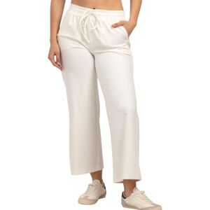 Zac & Rachel XXL Cream Crop Pants NWT Wide Leg Soft Brushed DTY Tie Waist Plus